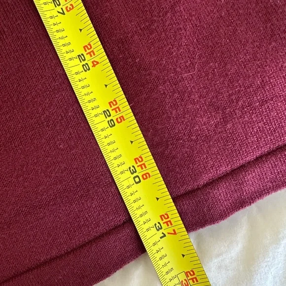 Women’s plus size 3X Long Sleeve sweater- Deep red and Black Stripes. - Picture 7 of 11